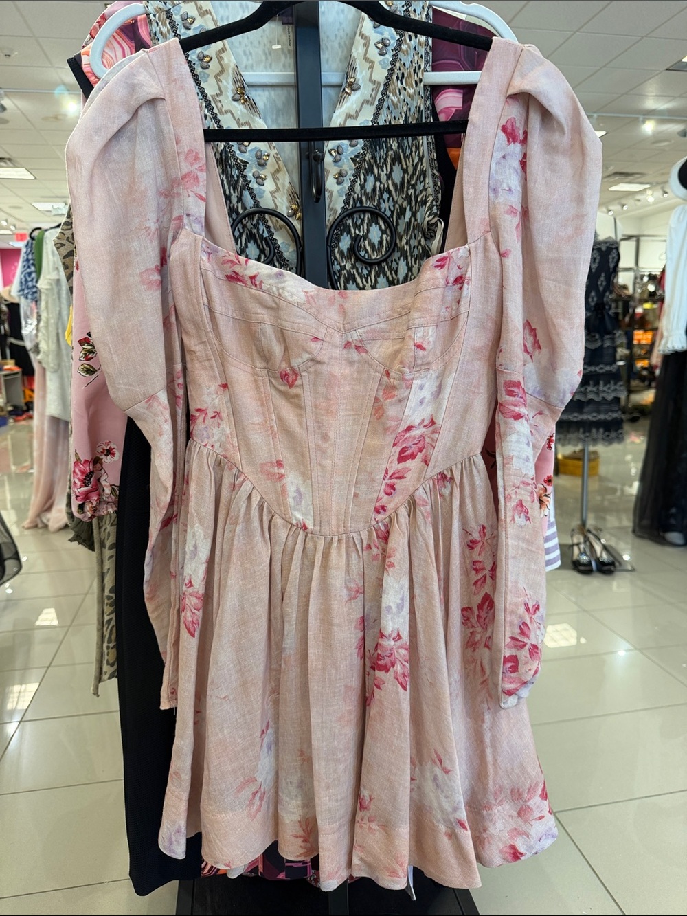 Bardot Pink Floral Mini Dress